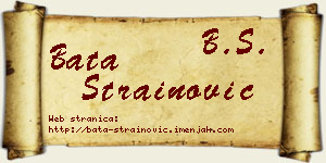 Bata Strainović vizit kartica